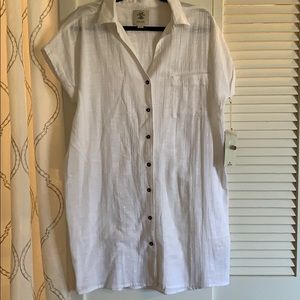 Lightweight Linen Button-down Coverup!